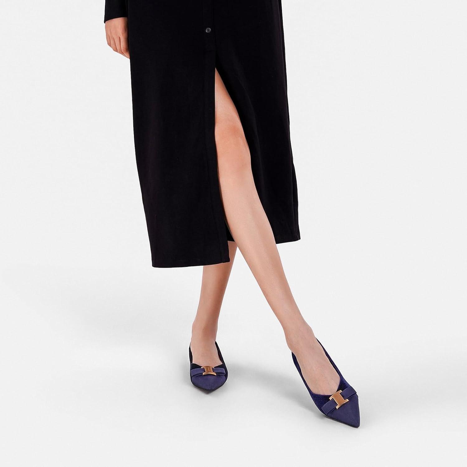 imageCParavano Flats for Women Pointed Toe Flats Ballet Flats Women Shoes Dressy ComfortableNnavy Velvet