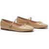 C.Paravano Flats for Women | Mary Janes Women | Ballet Flats | Office Shoes | Square Toe(Beige)