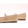 C.Paravano Flats for Women | Mary Janes Women | Ballet Flats | Office Shoes | Square Toe(Beige)