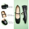 C.Paravano Flats for Women | Mary Janes Women | Ballet Flats | Office Shoes | Square Toe(Black)