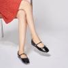 C.Paravano Flats for Women | Mary Janes Women | Ballet Flats | Office Shoes | Square Toe(Black)
