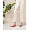 C.Paravano Flats for Women | Mary Janes Women | Ballet Flats | Office Shoes | Square Toe(Brown)