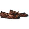 C.Paravano Flats for Women | Mary Janes Women | Ballet Flats | Office Shoes | Square Toe(Leopard-b)