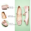 C.Paravano Flats for Women | Mary Janes Women | Ballet Flats | Office Shoes | Square Toe(Lightpink)