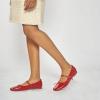 C.Paravano Flats for Women | Mary Janes Women | Ballet Flats | Office Shoes | Square Toe(Red)