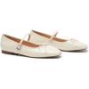 C.Paravano Flats for Women | Mary Janes Women | Ballet Flats | Office Shoes | Square Toe(White)