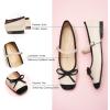 C.Paravano Flats for Women | Mary Janes Women | Ballet Flats | Office Shoes | Square Toe(White-b)