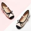C.Paravano Flats for Women | Mary Janes Women | Ballet Flats | Office Shoes | Square Toe(White-b)