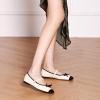 C.Paravano Flats for Women | Mary Janes Women | Ballet Flats | Office Shoes | Square Toe(White-b)