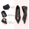 C.Paravano Flats for Women | Pointed Toe Flats | Ballet Flats | Women Shoes Dressy Comfortable(Black Multi)