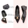 C.Paravano Flats for Women | Pointed Toe Flats | Ballet Flats | Women Shoes Dressy Comfortable(Black&white)