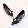 C.Paravano Flats for Women | Pointed Toe Flats | Ballet Flats | Women Shoes Dressy Comfortable(Black&white)