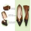 C.Paravano Flats for Women | Pointed Toe Flats | Ballet Flats | Women Shoes Dressy Comfortable(Brown)