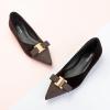 C.Paravano Flats for Women | Pointed Toe Flats | Ballet Flats | Women Shoes Dressy Comfortable(Chocolate Velvet)