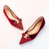 C.Paravano Flats for Women | Pointed Toe Flats | Ballet Flats | Women Shoes Dressy Comfortable(Claret Velvet)