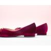 C.Paravano Flats for Women | Pointed Toe Flats | Ballet Flats | Women Shoes Dressy Comfortable(Claret Velvet)