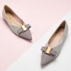 C.Paravano Flats for Women | Pointed Toe Flats | Ballet Flats | Women Shoes Dressy Comfortable(Grey-t)