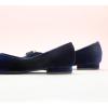 C.Paravano Flats for Women | Pointed Toe Flats | Ballet Flats | Women Shoes Dressy Comfortable(Navy Velvet)