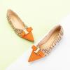 C.Paravano Flats for Women | Pointed Toe Flats | Ballet Flats | Women Shoes Dressy Comfortable(Orange Multi)