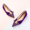 C.Paravano Flats for Women | Pointed Toe Flats | Ballet Flats | Women Shoes Dressy Comfortable(Purple Velvet)