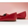 C.Paravano Flats for Women | Pointed Toe Flats | Ballet Flats | Women Shoes Dressy Comfortable(Red Metal)