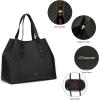 C.Paravano Full Grain Leather Tote Bag|Large Capacity Tote Handbags for Women | Hobo Bags Black | Leather Top Handle Tote | Leather Tote Travel Work Bag