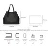 C.Paravano Full Grain Leather Tote Bag|Large Capacity Tote Handbags for Women | Hobo Bags Black | Leather Top Handle Tote | Leather Tote Travel Work Bag