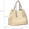 C.Paravano Large Capacity Tote Handbag | Full Grain Leather Tote Bag | Hobo Bag | Women’s Top Handle Tote | Travel Work Tote(F-ivory)