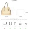 C.Paravano Large Capacity Tote Handbag | Full Grain Leather Tote Bag | Hobo Bag | Women’s Top Handle Tote | Travel Work Tote(F-ivory)