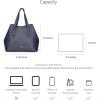 C.Paravano Large Capacity Tote Handbag | Full Grain Leather Tote Bag | Hobo Bag | Women’s Top Handle Tote | Travel Work Tote(F-navy)