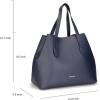 C.Paravano Large Capacity Tote Handbag | Full Grain Leather Tote Bag | Hobo Bag | Women’s Top Handle Tote | Travel Work Tote(F-navy)