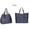 C.Paravano Large Capacity Tote Handbag | Full Grain Leather Tote Bag | Hobo Bag | Women’s Top Handle Tote | Travel Work Tote(F-navy)