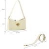 C.Paravano Large Capacity Tote Handbag | Full Grain Leather Tote Bag | Hobo Bag | Women’s Top Handle Tote | Travel Work Tote(Style-e-creme White)