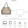 C.Paravano Large Capacity Tote Handbags for Women | Full Grain Leather Tote Bag | Hobo Bags Grey | Leather Top Handle Tote | Leather Tote Travel Work Bag