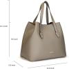 C.Paravano Large Capacity Tote Handbags for Women | Full Grain Leather Tote Bag | Hobo Bags Grey | Leather Top Handle Tote | Leather Tote Travel Work Bag