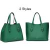 C.Paravano Large Handbags | Full Grain Leather Tote Bag | Hobo Bags | Green Purse | Women’s Shoulder Handbags | Green Leather Bag