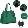 C.Paravano Large Handbags | Full Grain Leather Tote Bag | Hobo Bags | Green Purse | Women’s Shoulder Handbags | Green Leather Bag