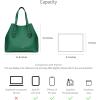 C.Paravano Large Handbags | Full Grain Leather Tote Bag | Hobo Bags | Green Purse | Women’s Shoulder Handbags | Green Leather Bag