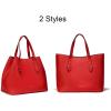 C.Paravano Red Grain Leather Hobo Handbag for Women | Large Tote Bag with Vegan Leather Details | No Closure Hobo Handbag for Work, Shopping, Gifts
