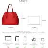 C.Paravano Red Grain Leather Hobo Handbag for Women | Large Tote Bag with Vegan Leather Details | No Closure Hobo Handbag for Work, Shopping, Gifts