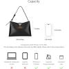 C.Paravano Shoulder Bags for Women | Glossy Leather PU Tote Bag with Zipper Closure | Hobo Handbag | Under the Arm Purses(A1-black)