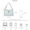 C.Paravano Shoulder Bags for Women | Glossy Leather PU Tote Bag with Zipper Closure | Hobo Handbag | Under the Arm Purses(A1-blue)