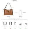 C.Paravano Shoulder Bags for Women | Glossy Leather PU Tote Bag with Zipper Closure | Hobo Handbag | Under the Arm Purses(A1-brown)