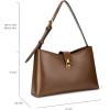 C.Paravano Shoulder Bags for Women | Glossy Leather PU Tote Bag with Zipper Closure | Hobo Handbag | Under the Arm Purses(A1-camel)