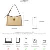 C.Paravano Shoulder Bags for Women | Glossy Leather PU Tote Bag with Zipper Closure | Hobo Handbag | Under the Arm Purses(A1-khaki)