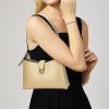 C.Paravano Shoulder Bags for Women | Glossy Leather PU Tote Bag with Zipper Closure | Hobo Handbag | Under the Arm Purses(A1-khaki)