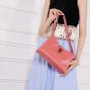 C.Paravano Shoulder Bags for Women | Glossy Leather PU Tote Bag with Zipper Closure | Hobo Handbag | Under the Arm Purses(A1-pink)