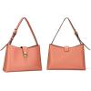 C.Paravano Shoulder Bags for Women | Glossy Leather PU Tote Bag with Zipper Closure | Hobo Handbag | Under the Arm Purses(A1-pink)