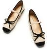 C.Paravano Flats for Women | Mary Janes Women | Ballet Flats | Office Shoes | Square Toe(White-b)