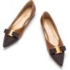 C.Paravano Flats for Women | Pointed Toe Flats | Ballet Flats | Women Shoes Dressy Comfortable(Brown)